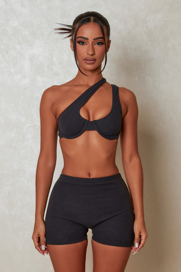 The Signature Ribbed Set - Charcoal